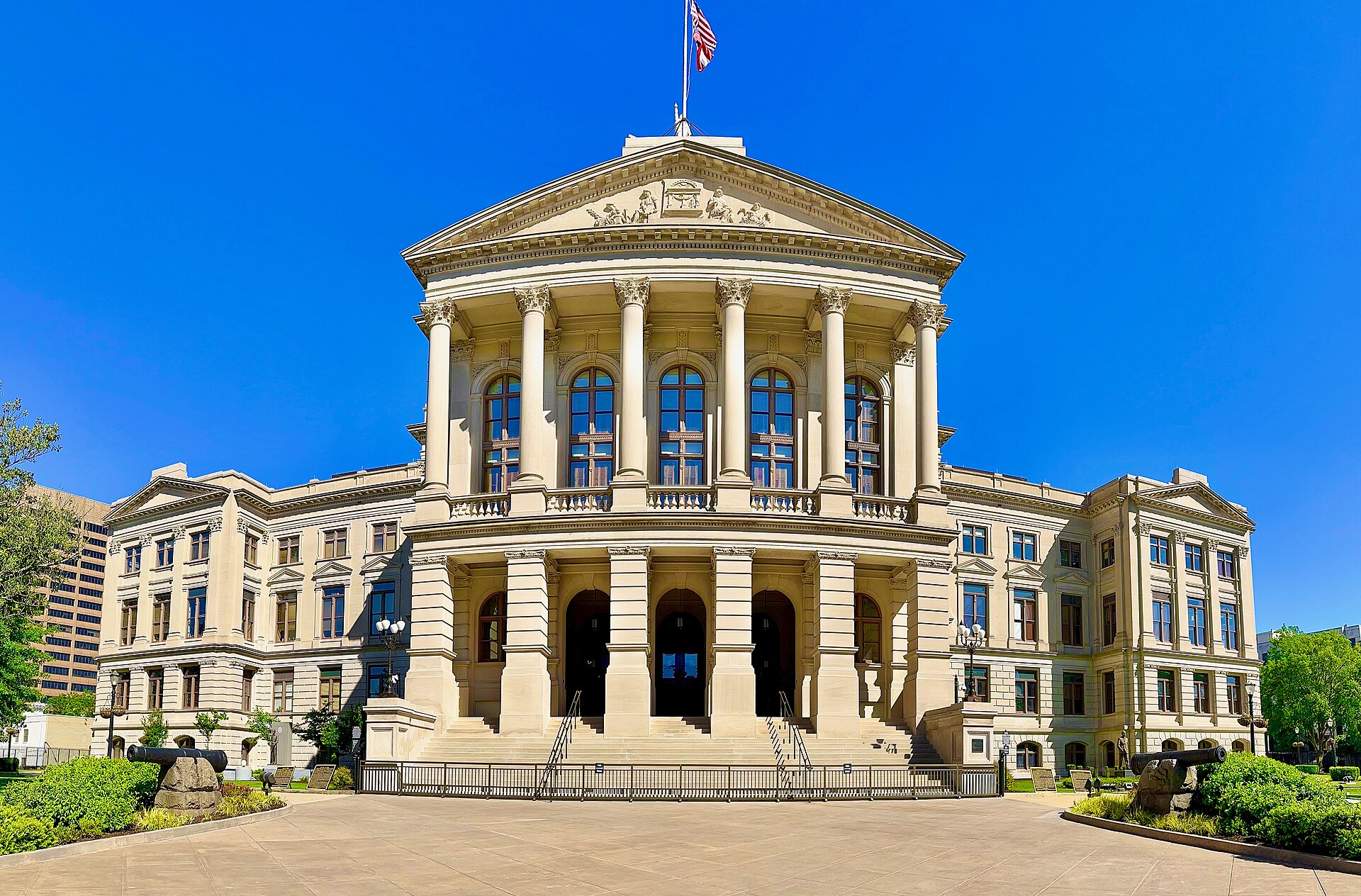 The front of the Georgia State Capitol building in downtown Atlanta