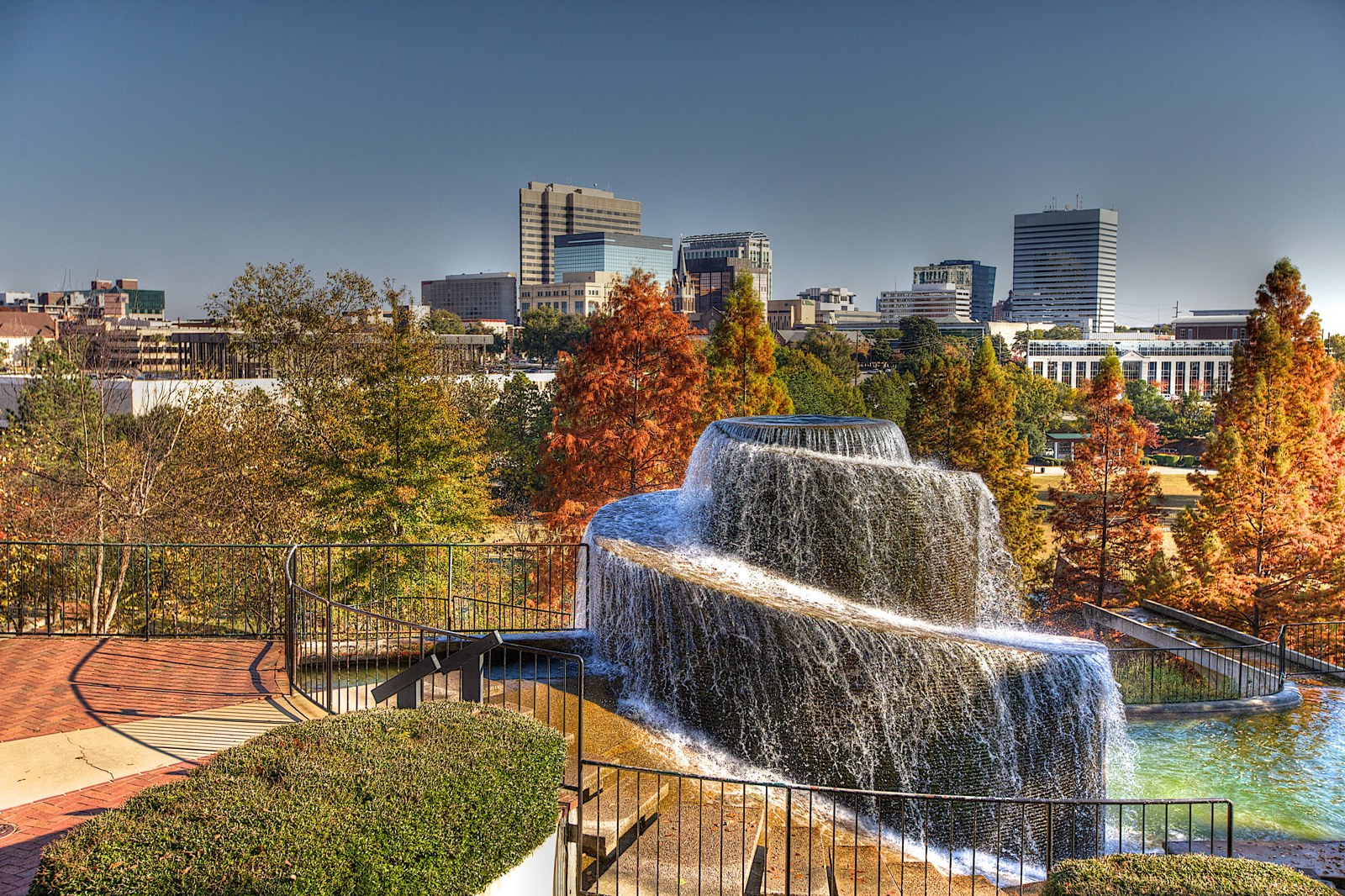 From the top of Finlay Park view of Columbia SC