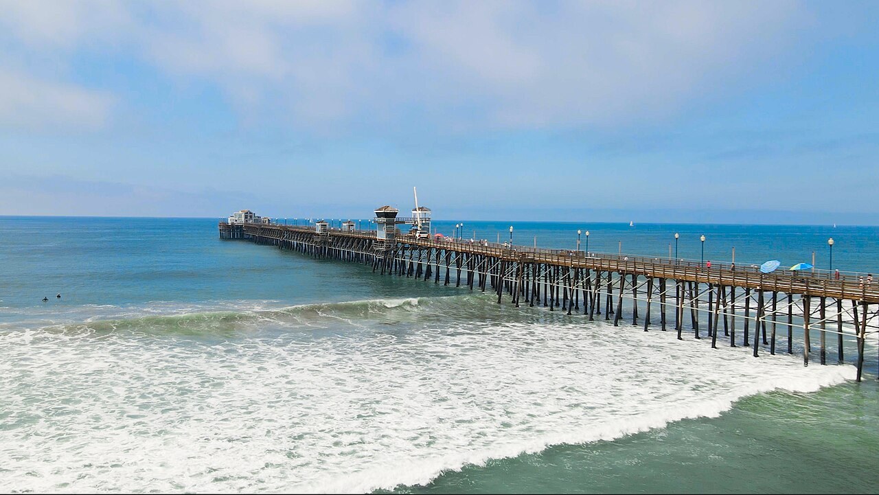 Oceanside Pier Aerial Photography by Drone Company San Diego