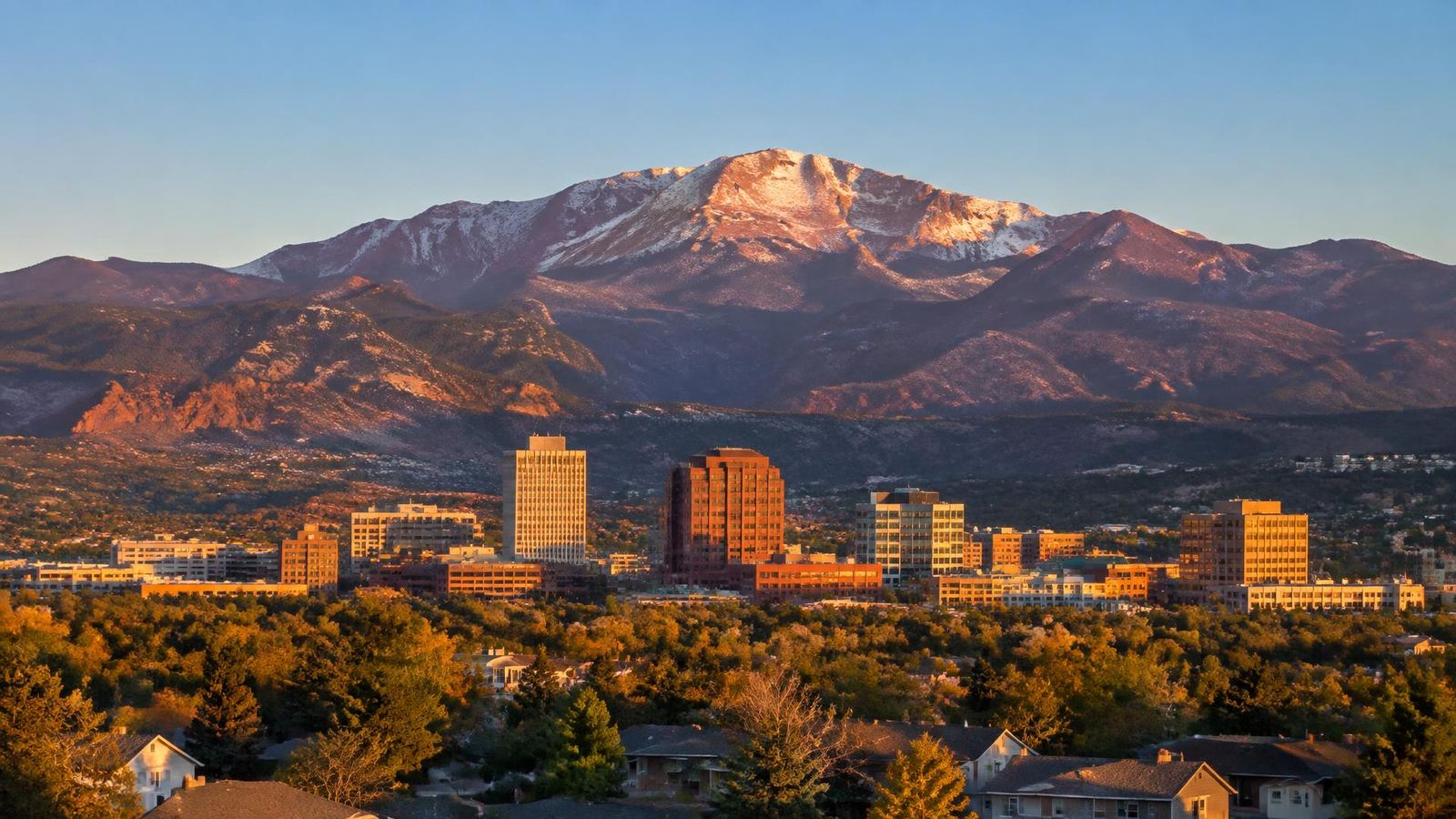 Colorado Springs skyline with Pikes Peak - VA nexus letters for local veterans