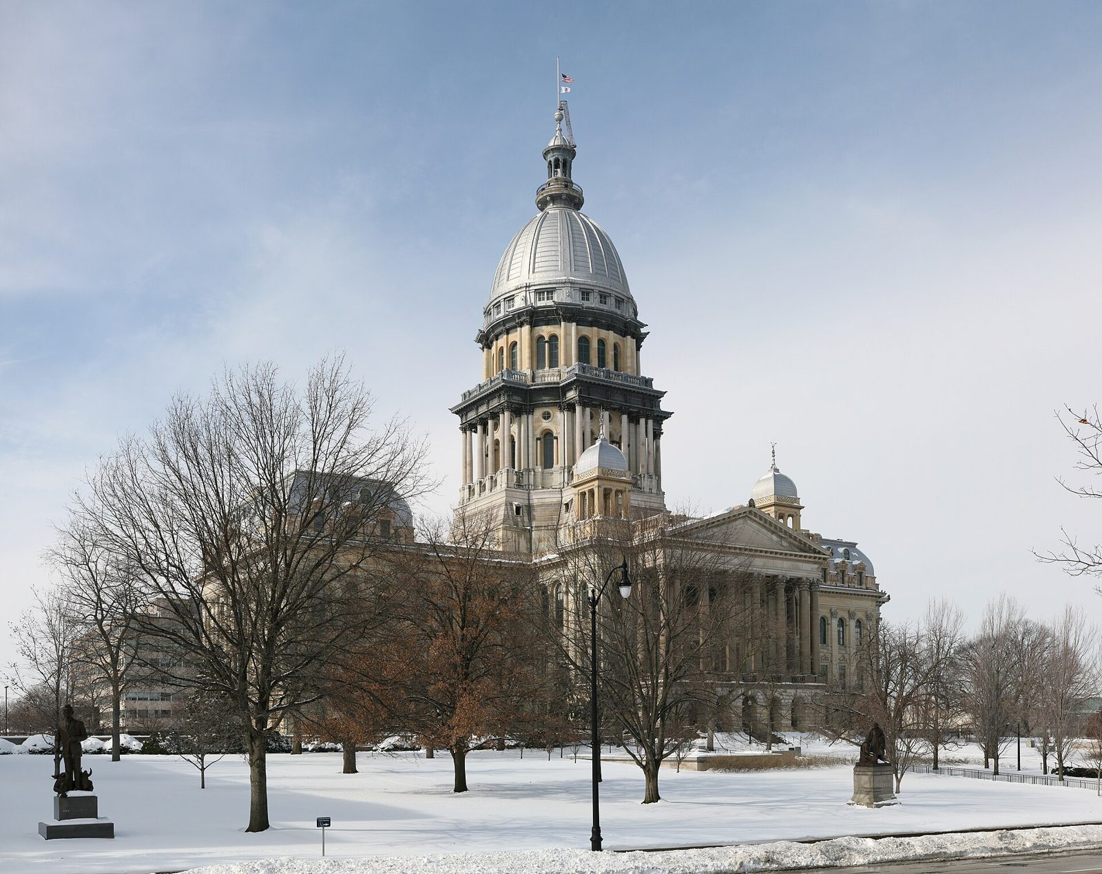 The Illinois State Capitol dome in Springfield