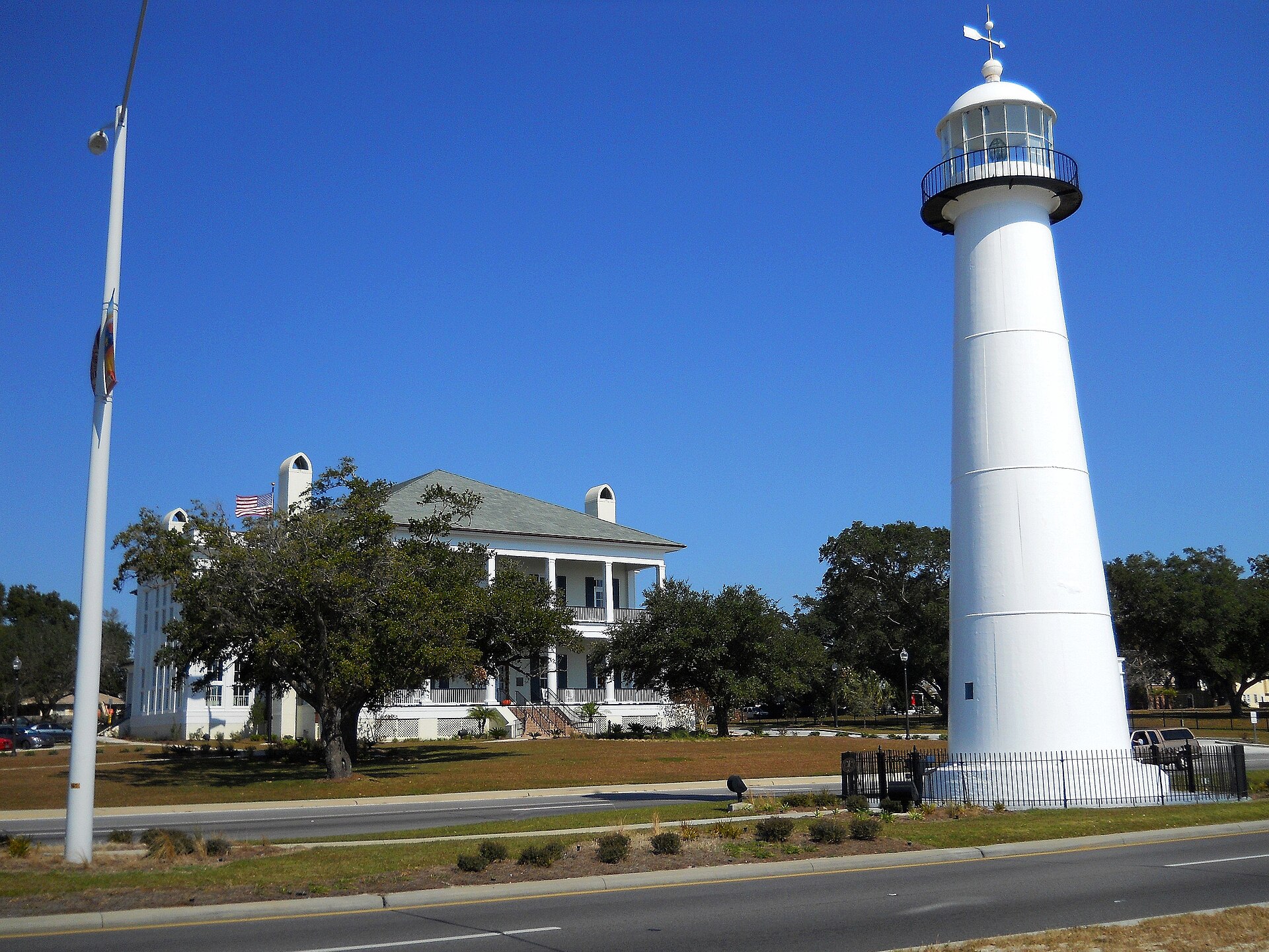The Biloxi Lighthouse and visitors center on the Mississippi Gulf Coast