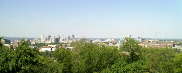 The Nashville skyline with Vanderbilt University in the foreground