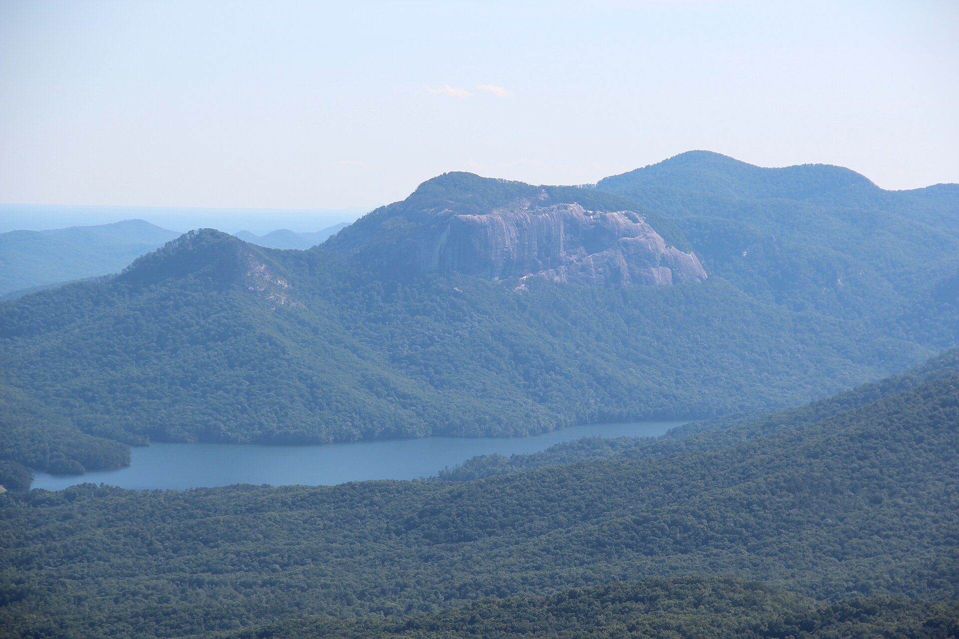 Pinnacle Mountain, Table Rock and Stool Mountain seen from Caesars Head in upstate South Carolina