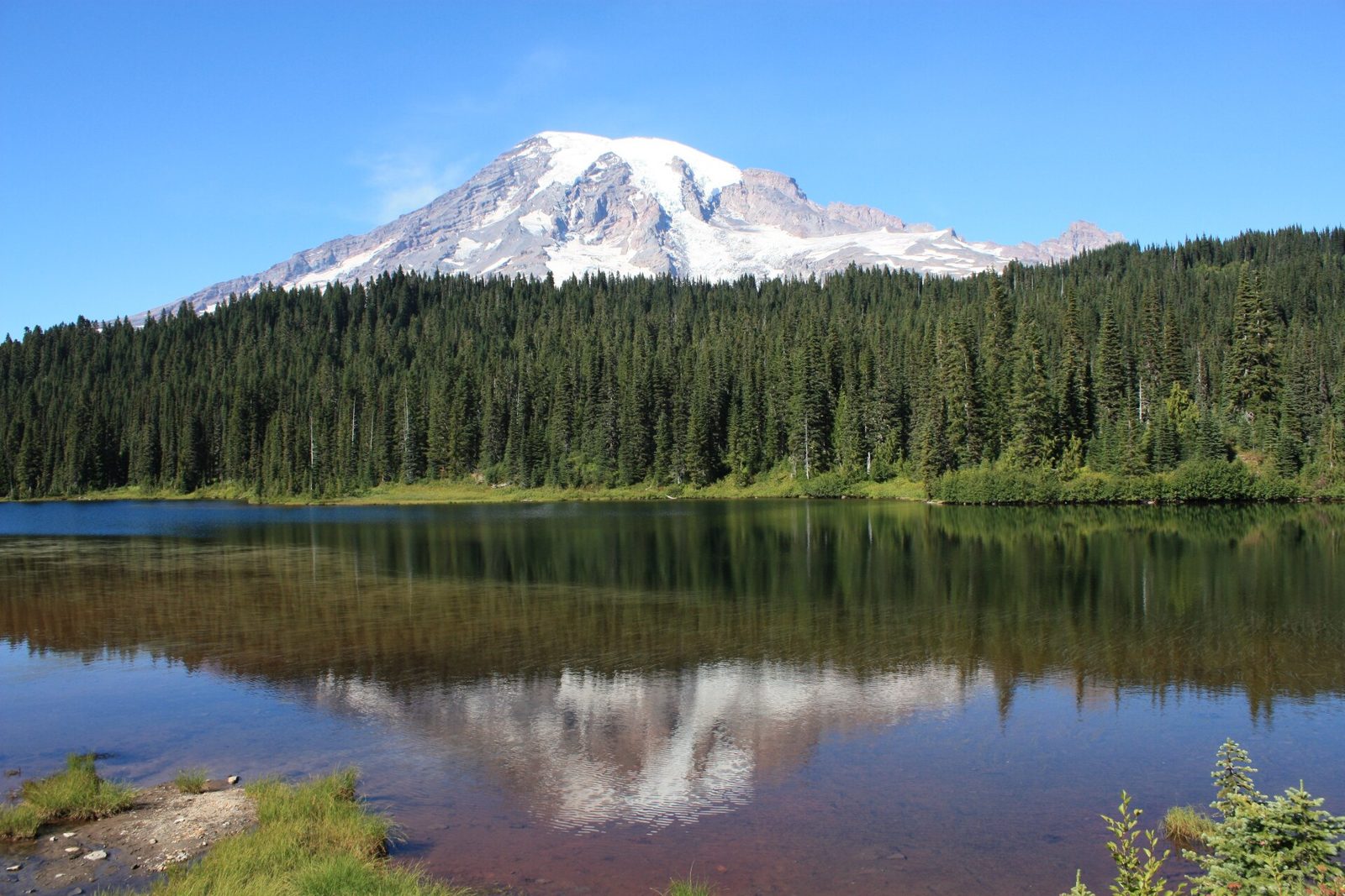 Mount Rainier reflected in Reflection Lake, Washington